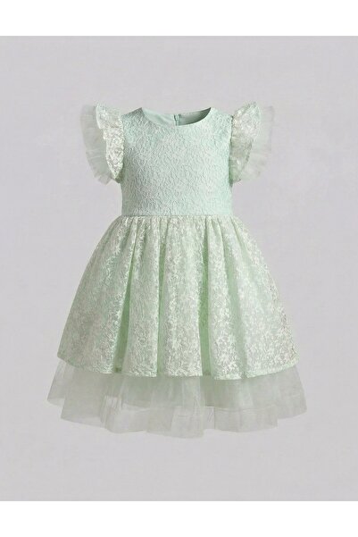 MiniKids Rochita cu broderie, Kiara, model verde