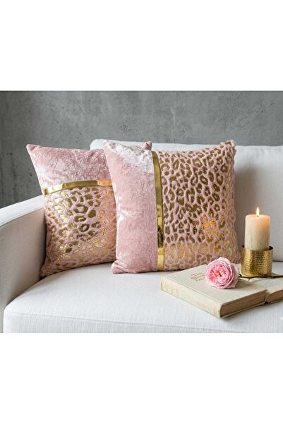 DAHABELLA LUXE HOME طقم من قطعتين وسادة صالون مزخرفة فاخرة من الذهب B مطبوع و...