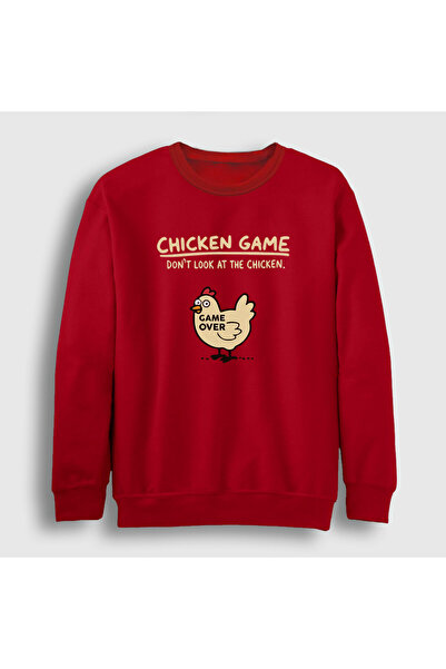 Presmono Unisex crvena majica s motivom igre "Chicken Game Over" 606462tt