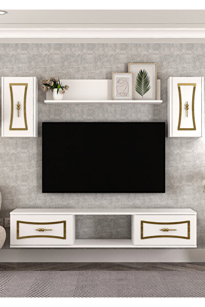 DEMONTE DECOR 1399TV150DD-32 DUVARA MONTAJ TV ÜNİTESİ TAKIMI, TV SEHPASI BEYA...