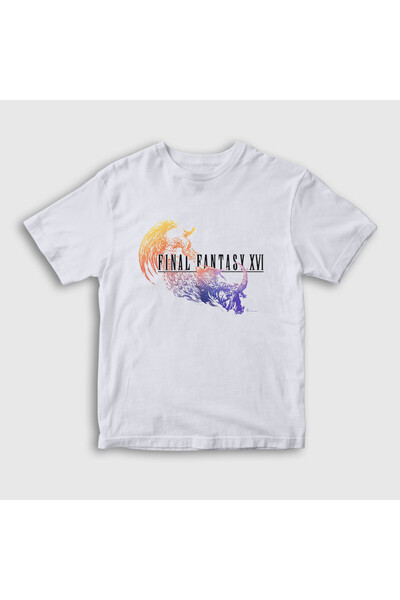 Presmono Unisex Kids White Logo Final Fantasy Xvi T-Shirt 607697Tt