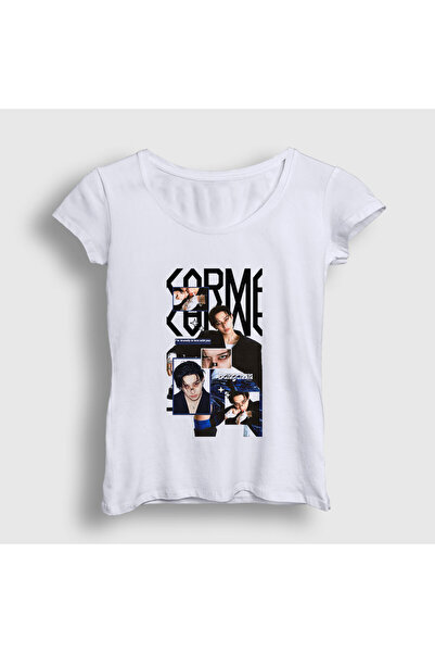 Presmono Alb pentru femei Karma Bang Chan BangChan Stray Kids tricou 607083tt