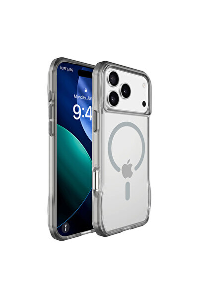 Buff iPhone 17 Pro Max MagSafe Octa Shield Kılıf - Açık Gri