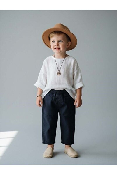 Zekids Boys' Classic Trousers with Elastic Waist and Comfortable Fit