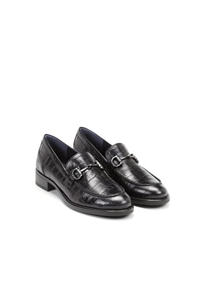 Dorking By Fluchos HARVARD Black Leather Moccasins