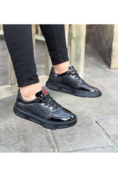 Parlak Tasarım Harikası Hakiki Deri İthal Taban Sneakers