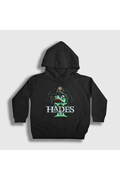 Presmono Unisex Παιδικό Μαύρο Φούτερ με Λογότυπο Hades II Hades 2 με κουκούλα...