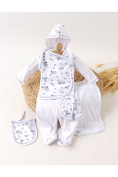 MiniKids Δαλματική στολή 6 τεμαχίων, λευκό-μπλε