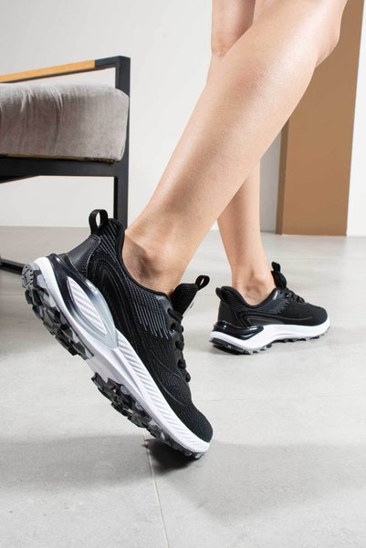 Siena Shoes Lavien Women's Lightweight Sole Running Shoes Sneakers Black