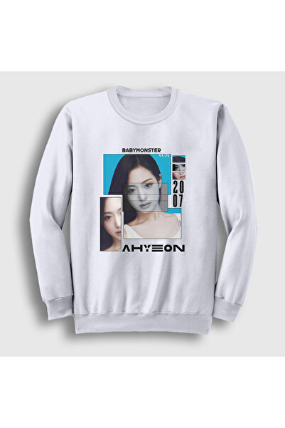 Presmono Unisex White Poster Ahyeon Babymonster Baby Monster Sweatshirt 609037Tt