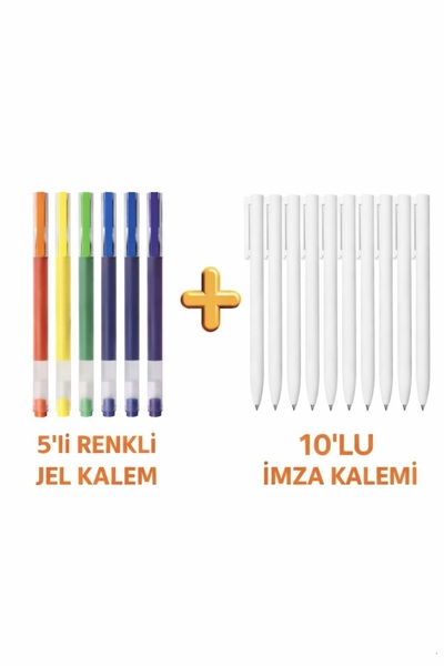 Xiaomi Süper Set 10 İmza Ve 5 Renkli Jel Kalem