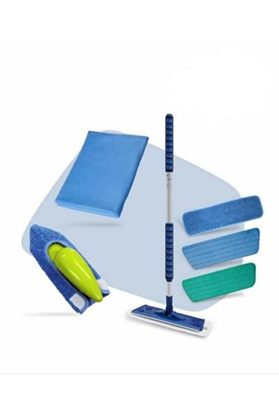 ozbience 3'lü Mikrofiber Mop Seti, El Mopları ve Mavi Cam Beziyle Temizlik Ko...