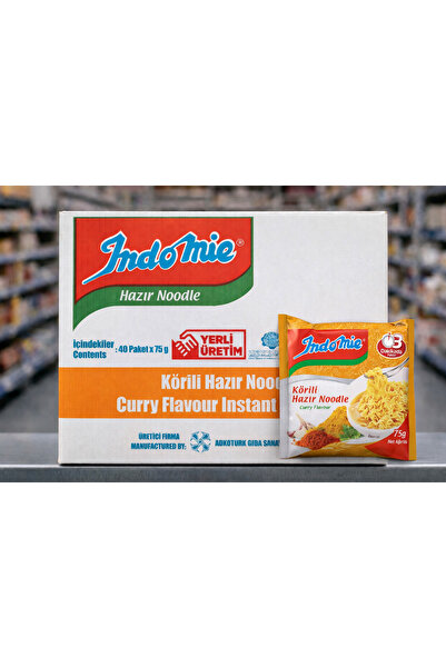 İndomie Hazır Noodle Körili 75 gr 40'lı Toptan Koli