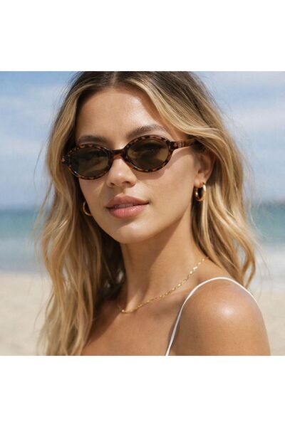 mirvia نظارات شمسية نسائية بيضاوية الشكل طراز ريترو مكونة من طبعة الفهد قطع U...