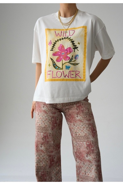 Jose Clothing Oversize Cut Short Sleeve Printed T-Shirt