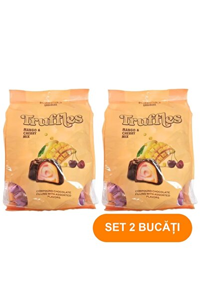 KAMILA SET 2 BUCĂȚI - Trufe de ciocolată cu mango și cireșe, 750 g