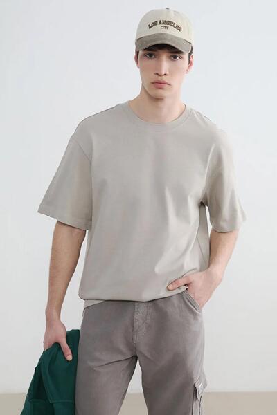 TENA Tricou Stone pentru bărbați guler rotund modal basic
