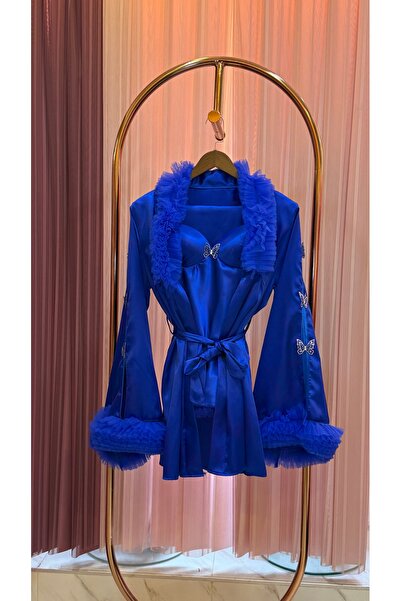 Limas lingerie طقم بيجامة من التول بتصميم خاص، مكون من 4 قطع مع تفاصيل على شك...