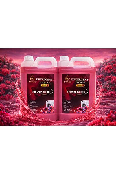Nuvien Set 2 x Detergent Lichid Gel pentru Rufe Flower Bloom, 5L fiecare, Par...