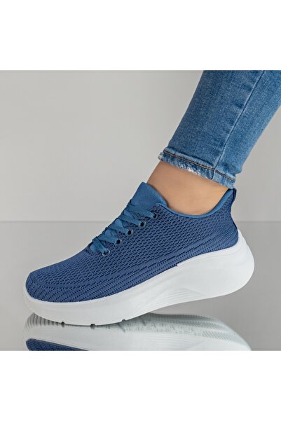 Modlet.ro Women's blue platform sneakers MOD14211