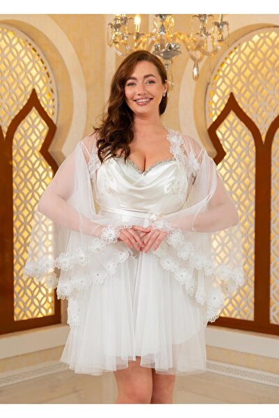 Limas lingerie Special Design Lace , 2-Piece Short Dressing Gown with Diamond...