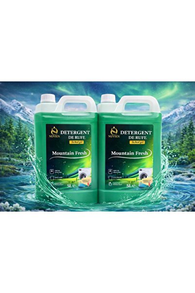 Nuvien Set 2 x Detergent Lichid Gel pentru Rufe Mountain Fresh, 5L fiecare, C...