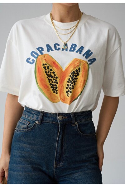 Jose Clothing Oversize Cut Short Sleeve Printed T-Shirt