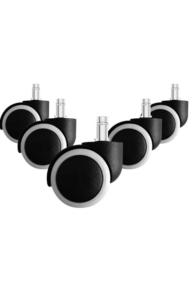 OEM Set of 5 wheels for office chair, 50 x 48 x 58 mm, plastic, metal, black,...