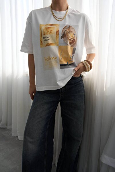 Jose Clothing Oversize Cut Short Sleeve Printed T-Shirt