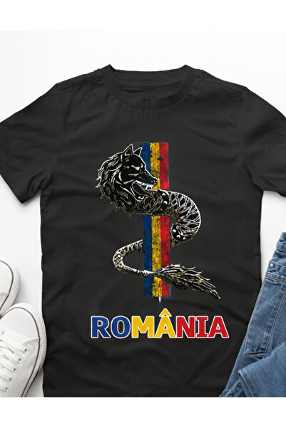 OEM Romania Dacian Wolf T-Shirt – DTF Printing