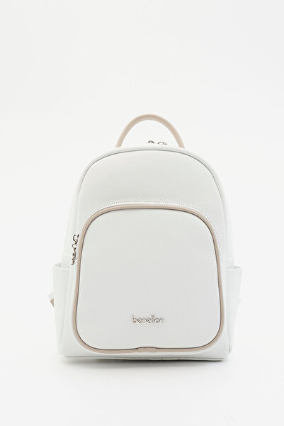 United Colors of Benetton Benetton Women's Backpack Bag Si White-Stone Bnt1807