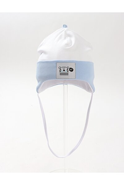 MiniKids Caciulita copii, hey ursulet, alb-bleu