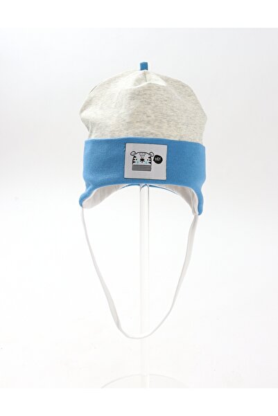MiniKids Children's hat, hey teddy bear, gray-blue
