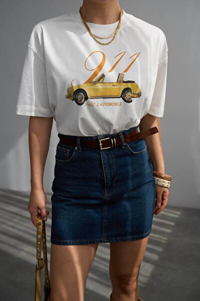 Jose Clothing Oversize Cut Short Sleeve Printed T-Shirt