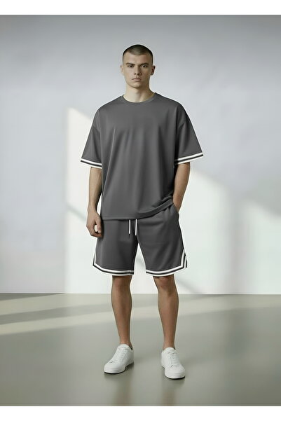 Risil-Nu Company New Season Premium Fabric Men's Black Striped Detail T-Shirt...