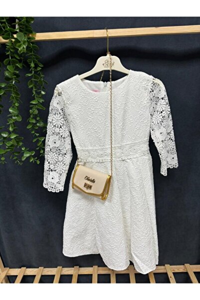 Tivido Güpürlü Elbise (6-7/8-9/10-11/12-13 yaş)