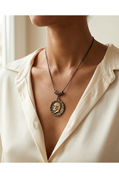 Dorvina إكسسوارات مجوهرات برونزية أصلية، قلادة نسائية بسلسلة طويلة على شكل مي...