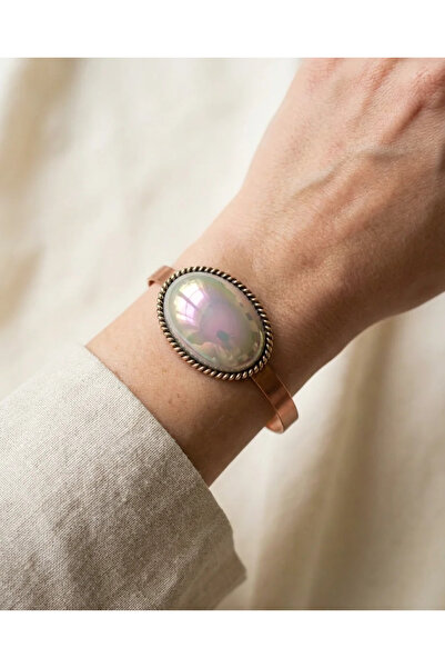 Dorvina Copper 100% Pure Bracelet with Oval Pearl Handmade Healing Adjustable...