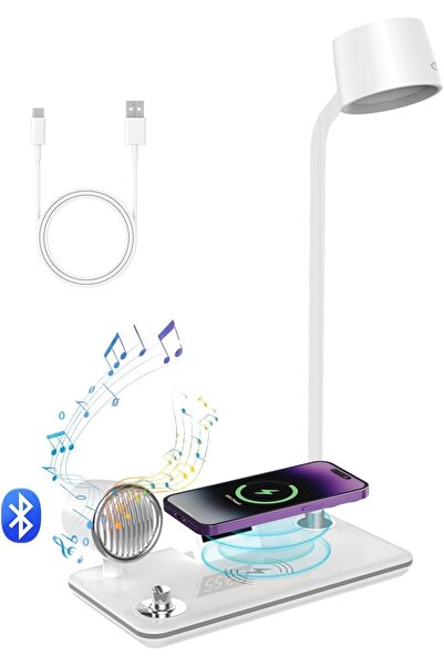 TERRIFI LED Desk Lamp for Home Office, Small Desk Lamp with Wireless Charger ...