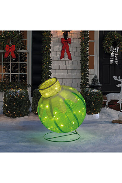 OEM Decorațiune luminoasă – glob decorativ – 60 LED – 60 x 83 cm – verde – 10...