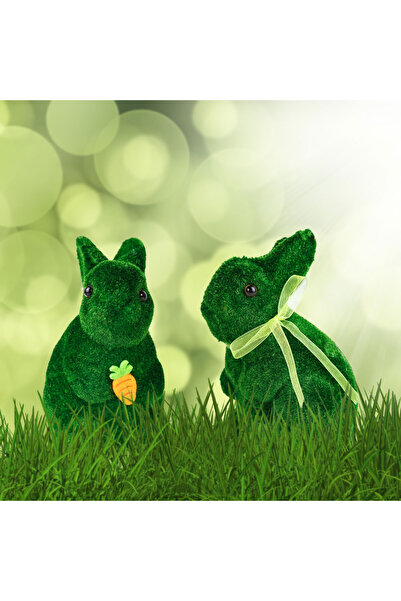 OEM Easter decoration - bunny - 2 models - 15 cm - green