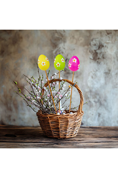 OEM Easter decoration - set of eggs - stuffed - 6 types - 4 cm