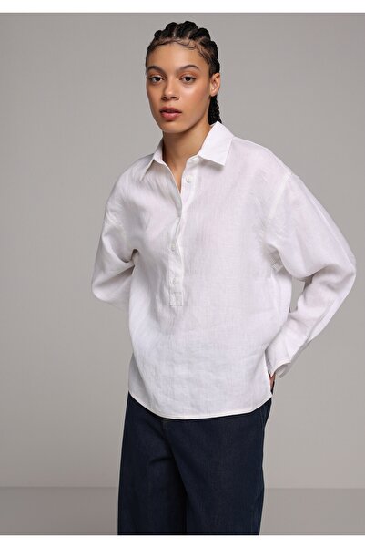 Colin's Fashion Fit Shirt Cămașă albă cu mânecă lungă pentru femei, cu guler ...