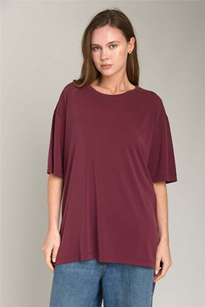 LOVELY THINGS ARIANA Tricou cu șliț, Top supradimensionat, Top de pijama - Ro...