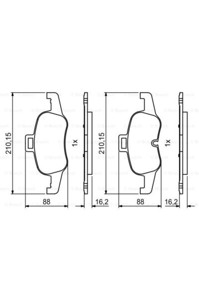 Bosch Σετ τακάκια φρένων, δισκόφρενο 0986494820 Audi Tt/Tt Roadster