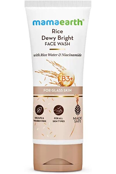 Mamaearth غسول وجه بماء الأرز مع النياسيناميد لبشرة نضرة - 100 مل