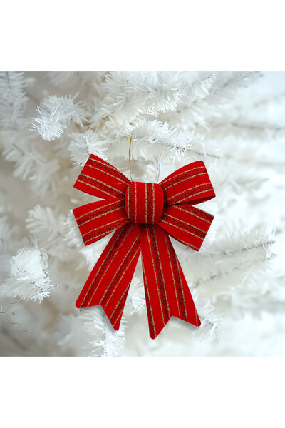 FAMİLY Decor fundiță - sclipitor, roșu - 18 x 25 cm