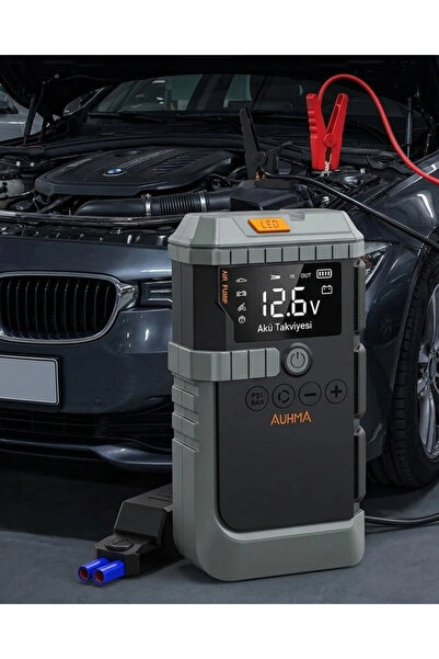 Marsilyan إيغ ™   بنك الطاقة المحمول لبدء تشغيل السيارة ومضخة الهواء مع مقياس...