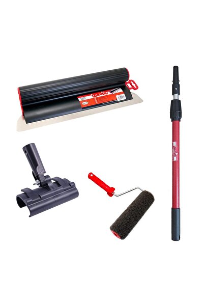 Lanoliv Set gletiera profesionala, inox, 60 cm x 0.3 mm, adaptor, maner prelu...