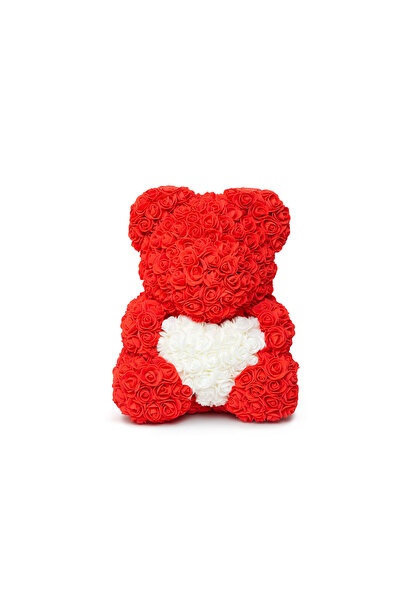 OEM Teddy bear made of roses - red - 25 cm